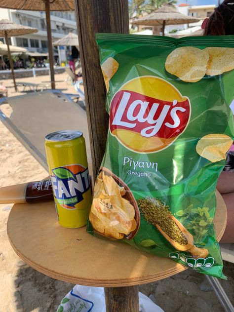 Fanta Lemon and oregano Lays 😍 #aesthetic #summer #europe #travel #vacation #girl #holidaus #vibes Spanish Holiday Aesthetic, Lays Aesthetic, Fanta Lemon, City Holiday, Spanish Holidays, Group Trip, Summer Europe, Girls Holiday, Salou