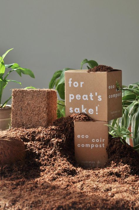 Shop | for peat's sake! Dehydrated Coconut, Growing Leeks, One Pot Wonder, Indoor Farming, Coconut Husk, One Pot Wonders, Recycling Facility, Eco Packaging, Trailing Plants