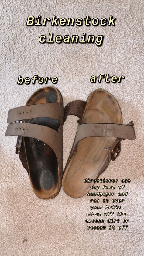 Shoe Cleaning Hacks, Clean Birkenstock Footbed, Cleaning Birkenstock Footbed, How To Wash Birkenstocks, Burken Stocks Shoes Outfit, Cleaning Birkenstocks, Cleaning Birkenstock Sandals, Burken Stocks Clog, Burken Stocks Shoes