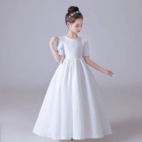 Elegant Flower Girl Dress, Girls First Communion Dresses, Chiffon Flower Girl Dress, Baby Birthday Dress, First Communion Dress, Infant Flower Girl Dress, Performance Dresses, Chiffon Flowers, Elegant Skirt