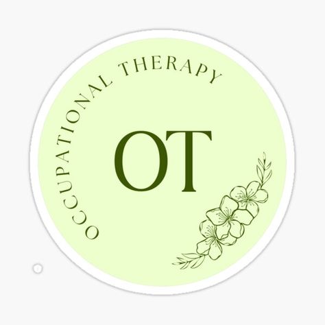 "Occupational therapy green circle " Sticker for Sale by anrockhi | Redbubble Therapy Pictures, Therapy Stickers, Green Circle, Occupational Therapy, Circle Design, Science Poster, Sticker Design, Stranger Things Fanart, Vinyl Sticker