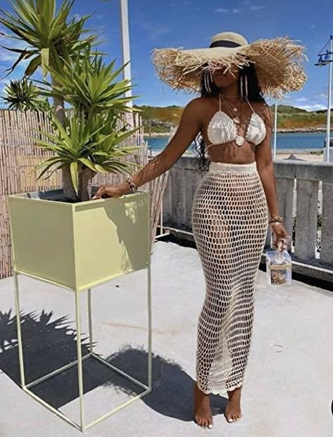 Beach Outfit Dress, Top And Long Skirt, Jamaica Outfits, Jamaica Trip, Vacation Fits, Cute Vacation Outfits, Skirt Beach, Crop Top Long, Vacay Outfits