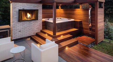 Hot Tubs, Swim Spas, Pools, Saunas, Steam Rooms | Anasa Whirlpool Deck, Hot Tub Landscaping, Deck Piscina, Hot Tub Patio, Hot Tub Designs, Outdoor Hot Tub, Hot Tub Gazebo, Hot Tub Deck, Hot Tub Backyard