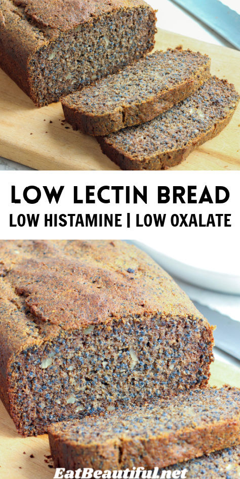 Low Lectin Low Oxalate Bread is a wonderfully textured bread with no yeast -- an easy quick bread recipe. Low Histamine, Yeast-free, Gluten-free, Grain-free. Low Lectin Food List, Bread With No Yeast, Lectin Foods, Low Lectin Foods, Low Oxalate Recipes, Easy Quick Bread, Lectin Free Diet, Primal Living, Eat Beautiful