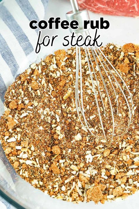 Coffee Rub for Steak Seasoning For Steak, Rub For Steak, Coffee Rub Recipe, Marinade For Steak, Grilled Prime Rib, Pulled Pork Rub, Coffee Rubbed Steak, Turkey Rub, Gluten Free Coffee