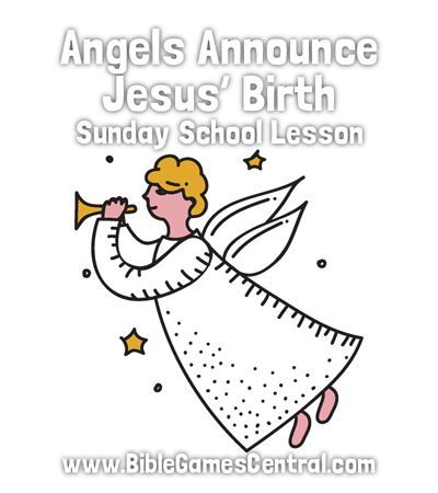 Angels Announce Jesus’ Birth Sunday School Lesson The Angel Visits Mary Lesson, Angel Visits Mary Sunday School Lesson, Angel Activity For Kids, Angel Visits Mary Activity, Lds Primary Christmas Lesson Ideas, Gabriel Visits Mary Craft For Kids, Christmas Lessons For Kids Church, Christmas Childrens Church Lessons, Preschool Sunday School Lessons