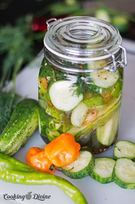 Homemade Spicy Habanero Pickles Habanero Pickles, Spicy Pickle Recipes, Fall Canning, Habanero Recipes, Pickles Recipe, Meat Processing, Spicy Pickles, Carb Snacks, Homemade Pickles