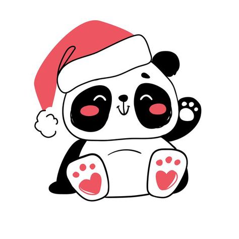 Panda Christmas Cards, Cute Panda Drawing, Christmas Ornament Template, Panda Card, Panda Drawing, Cartoons Dancing, Banner Drawing, Ornament Template, Cute Polar Bear