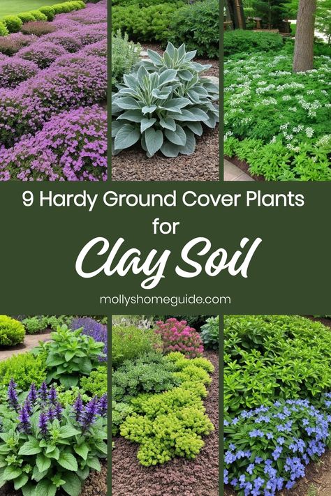 Discover the best ground cover plants for clay soil that will thrive in your garden! From lush greenery to vibrant flowers, these ground cover options are perfect for areas with poor drainage. Create a landscape full of effortless beauty with ground cover plants that love wet clay soil. Find the ideal plants to cover and protect your clay soil while adding a pop of color to your outdoor space. Whether you're looking for delicate ground cover flowers or robust options, there's a perfect match for Ground Cover For Clay Soil, Green Ground Cover Plants, Ground Cover For Wet Areas, Sweet Woodruff Ground Cover, Landscaping With Ground Cover Plants, Clay Soil Garden, Strawberry Ground Cover, Plants For Clay Soil Perennials, Flowers For Clay Soil