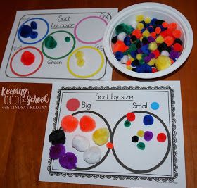 Preschool Math Centers, Math Sort, Math Centers Kindergarten, Preschool Centers, Prek Math, Math Manipulatives, 2d Shapes, Shapes And Colors, E Mc2