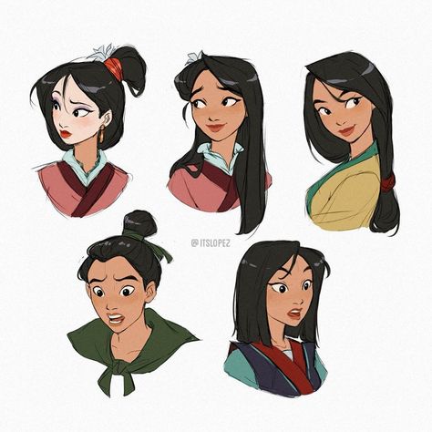 Disney Mignon, Princesas Disney Anime, Animation Disney, Mulan Disney, 캐릭터 드로잉, Art Disney, Pinturas Disney, Disney Princess Art, Princess Art