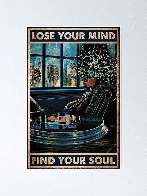 Find Your Soul, Outdoorsy Style, Lose Your Mind, Vertical Poster, Canvas Art Wall Decor, Vintage Canvas, Music Print, Modern Retro, Retro Stil