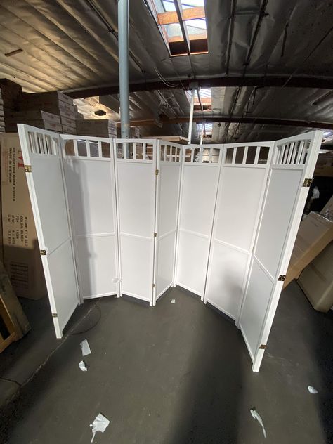 PRICES MAY VARY. SQF Mission Pine Wood Room Divider 3 TO 10 WHITE (7) EACH PANEL : 17 IN. 119" L x 71" H SQF Mission Pine Wood Room Divider 3 TO 10 WHITE (7) EACH PANEL : 17 IN. 119" L x 71" H Temporary Wall Divider, Bedroom Divider, Creative Room Dividers, Bookshelf Room Divider, Fake Walls, Temporary Room Dividers, Bamboo Room Divider, Wood Room Divider, 4 Panel Room Divider