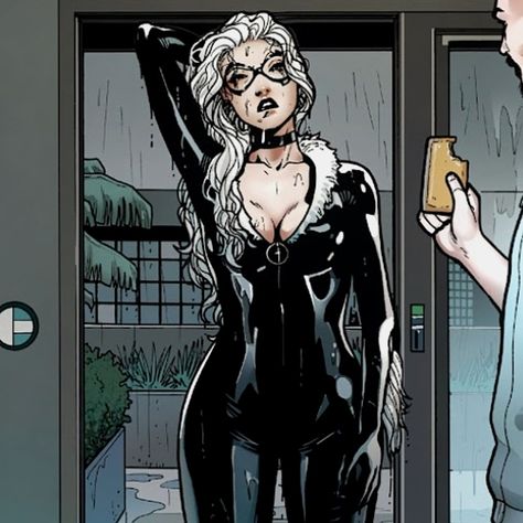 Black Cat Comic Panels, Felicia Hardy Cosplay, Black Cat Comic Icons, Black Cat Wallpaper Marvel, Black Cat Marvel Fanart, Felicia Hardy Wallpaper, Black Cat Icon Marvel, Felicia Hardy Fanart, Black Cat Marvel Costume