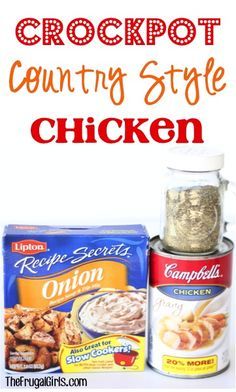 Crockpot Country Style Chicken Recipe - at TheFrugalGirls.com Country Style Chicken, Crockpot Chicken And Gravy, Crock Pot Food, Country Chicken, Frugal Girls, Crockpot Chili, Chicken Crockpot, Cooked Meal, Recipes Soup