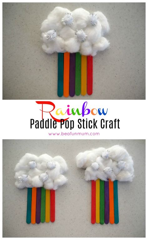 Rainbow Sticks Craft Ideas, Rain Stick Crafts Preschool, Pride Crafts For Toddlers, Rainstick Craft For Kids, Popsicle Rainbow Craft, Paddle Pop Stick Craft, Popstick Craft, Crafts Popsicle Sticks, Rainbow Song