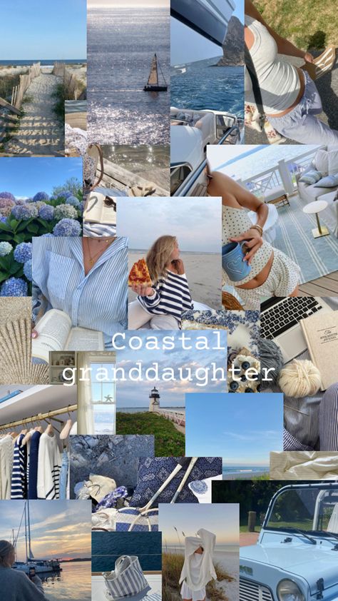 Not my photos!! Costal Granddaughter Color Pallete, Coastal Granddaughter Winter, Grandmother Style, Daughter Aesthetic, Coastal Room Decor, Coastal Girl, Costal Granddaughter, Granddaughter Aesthetic, Aesthetic Collages