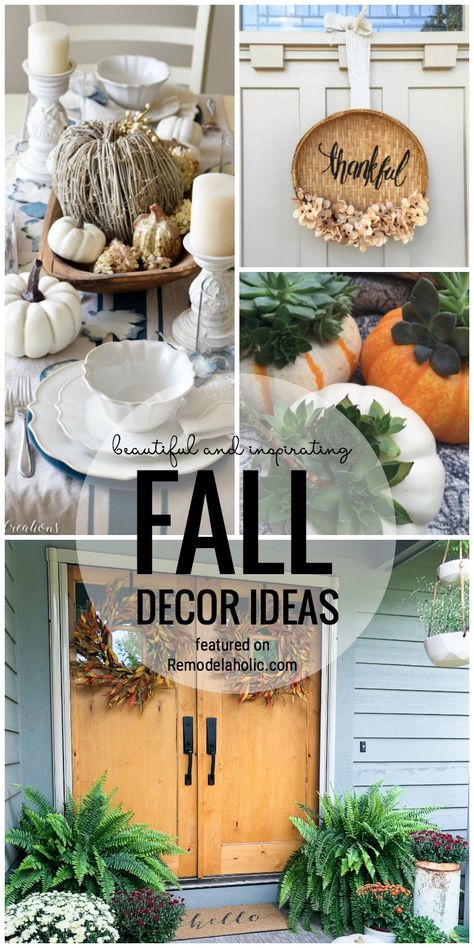 It's Time For A Festive Fall Friday Favorites! Check Out These Beautiful And Inspiring Fall Decor Ideas Featured On Remodelaholic.com Fall Friday, Fun Holidays, Fall Decor Ideas, Friday Favorites, Fall Wreaths, Fall Thanksgiving, Thanksgiving Decorations, Decorating Tips, Recipe Ideas