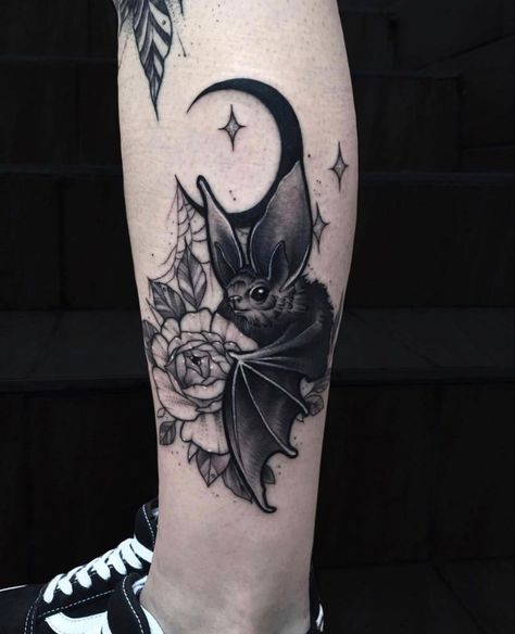 Cute Halloween Tattoos, Bats Tattoo Design, Tattoos Infinity, Goth Tattoo, Bat Tattoo, Witch Tattoo, Inspiration Tattoo, Tattoos Geometric, Spooky Tattoos