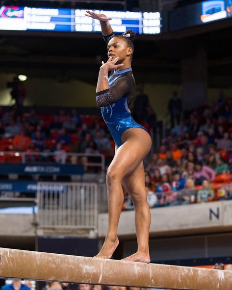 Auburn - Image 61: Trinity Thomas 2020 Gator Gymnastics University of Florida Feb. 14, 2020 - No. 2 Florida 197.875, No. 17 Auburn 194.75 - Florida Gators Trinity Thomas, Trinity Thomas Gymnast, Florida Gators Gymnastics, Gymnastics Aesthetic, Florida Gymnastics, College Gymnastics, College Gym, Ncaa Gymnastics Women, Gabby Douglas Gymnast