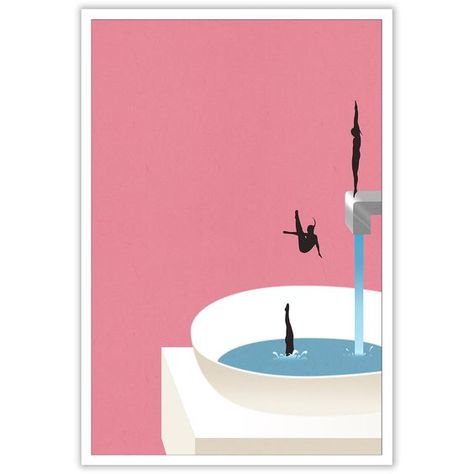 #WallArt #HomeDecor #InteriorDesign #PosterDesign #ArtPrints #BathroomDecor #DigitalArt #GalleryWall #RoomMakeover Bathroom Painting Ideas Canvas Diy Wall, Art Prints Bathroom, Cute Bathroom Posters, Gym Apartment, Retro Pink Bathroom, High Diving, Bathroom Wall Decor Art, Girl Bathrooms, Wall Decor Painting