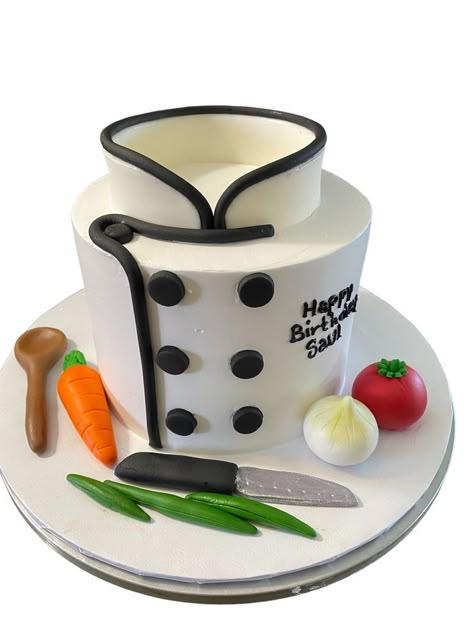 Chef Hat Cake, Chef Birthday Cake, Chef Cake Design Birthdays, Chef Cake, 15th Birthday Cakes, 14th Birthday Cakes, Spiderman Birthday Cake, Catering Food Displays, Beautiful Cake Designs