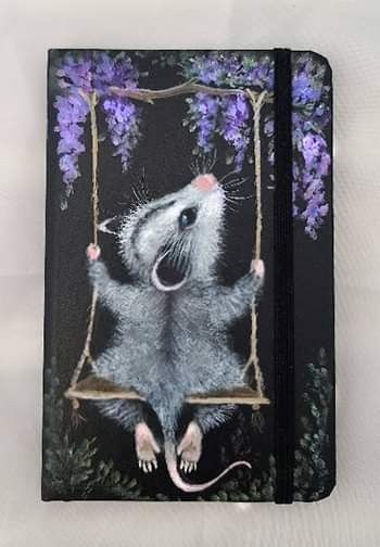 Possum Watercolor, Sunshine Core, Opossum Tattoo, Notebook Idea, Awesome Possum, Watercolor Pictures, Painting Art Projects, Painting Art, Unique Art