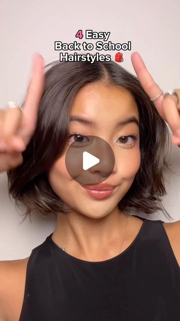 Stxph.h Hairstyle, Steph Hui Hair, Back 2 School Hairstyles, Cute Lazy Hairstyles, Steph Hui, Easy School Hairstyles, Lazy Hairstyles, Hairstyles For Layered Hair, My Face When