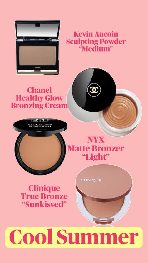 Get the perfect cool contour and subtle glow with these top bronzers for Cool Summer! Featuring products like Kevyn Aucoin’s Sculpting Powder and NYX Matte Bronzer, this guide offers the ideal options to enhance your soft, cool undertones. Achieve natural-looking definition without any overwhelming warmth. Pin now to discover the perfect contour and bronzer to flatter Cool Summer’s elegant tones! Nyx Matte Bronzer, Best Contour, Contour Bronzer, Perfect Contour, Best Contouring Products, Nyx Matte, Bronzer Makeup, Matte Bronzer, Cool Undertones