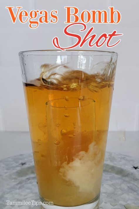 Tammilee Tips - Travel.Food.Life Vegas Bomb Recipe, Vegas Bomb Drink, Vegas Bomb, Crown Royal Peach, Bomb Shots, Bomb Drinks, Light Drinks, Malibu Coconut, Vegas Nightlife