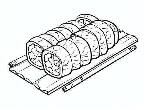 illustration of Colorful sushi rolls Mandala Turtle, Art 2024, Sushi Rolls, Art Lovers, Free Coloring Pages, Free Kids, Free Coloring, Coloring Pages For Kids, Coloring Page