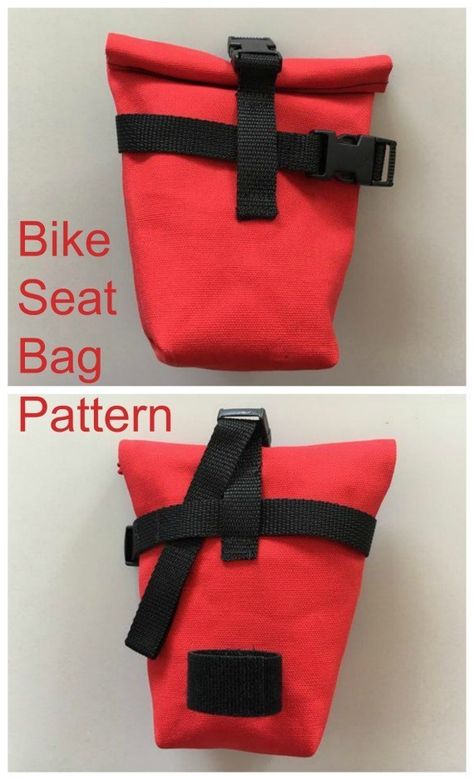 Genius bag to sew for cyclists. Small bag that fits under the bike seat so it's safe and secure and not in the way, but gives added storage or a bike to keep all your bits and pieces. Great stocking stuffer gift idea to sew for cyclists and kids. #BagSewingPattern #SportsBagSewingPattern #EasySewingPattern #QuickSewingPattern #SewABikeSeatBag #SewingForCyclists #EasyBagPattern #GiftsToSew #BikeSeatBag #SewASmallBag Diy Bicycle Accessories, Bicycle Bag Pattern, Bike Bag Pattern, Bike Accessories Diy, Bike Seat Bag, Bike Seat Cover, Bike Bags, Biking Diy, T Bag