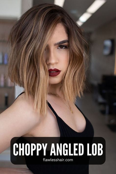 Choppy Angled Lob Graduated Lob, Inverted Lob, Long Graduated Bob, Long Bob Haircut With Layers, Angled Lob, Long Angled Bob, Selfie Challenge, Hair Movement, Angled Bobs