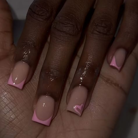 Faster shipping. Better service Nails Acrylic Short Square, Shower Nails, Love Heart Design, Natural Gel Nails, Girly Acrylic, Girly Acrylic Nails, Work Nails, Really Cute Nails, Christmas Nails Acrylic