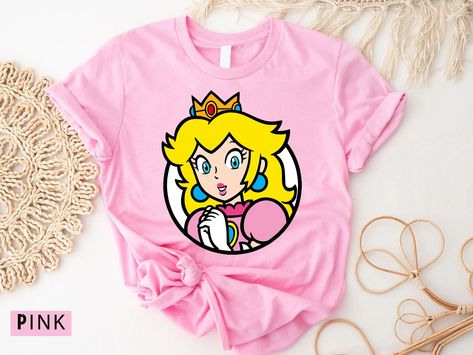 Princess Peach Shirt, Super Mario Princess Peach, Mario Princess Peach, Princess Peach Party, Feeling Peachy, Super Mario Shirt, Mario Shirt, Super Mario Princess, Peach Mario