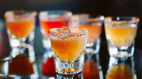 The Sweet and Spicy Tequila Shot You'll Only Find on the Mexican Border Tequila Shots Ideas, Spicy Mexican Candy, Hangover Remedy, Cocktail Shots, Best Tequila, Mexican Border, Mexican Candy, Tequila Shots, Shot Recipes