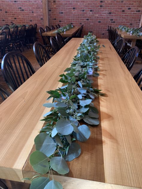 Picnic Table Wedding, Garland Table Runner, Table Decorations Wedding, Flower Runner, Bar Mitzva, Paper Table Runner, Wedding Color Pallet, Green Table Runner, Fall Wedding Color Palette