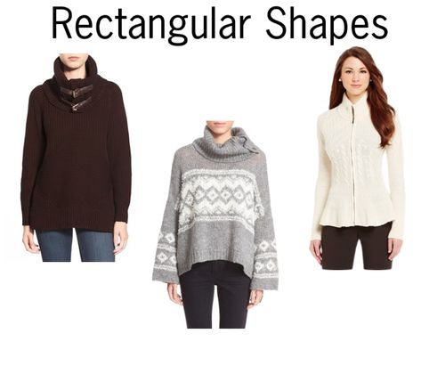 Sweater Weather: The Best Styles for Your Body Shape! - The Style Contour   Visit the www.thestylecontour.com to learn WHY these styles would look best on your body shape, as well as to shop the sweater choices in the set!  body shapes, rectangle shape, sweaters, outfit idea, winter outfits, Winter Outfit Rectangle Shape, Winter Outfit For Rectangular Body Shape, Rectangle Body Shape Winter Outfits, Body Shapes Rectangle, Plus Size Winter Outfits For Work, Rectangle Body Shape Leggings, Style For Rectangular Body Shape, Sweater For Hourglass Shape, Style Tips For Rectangle Body Shape