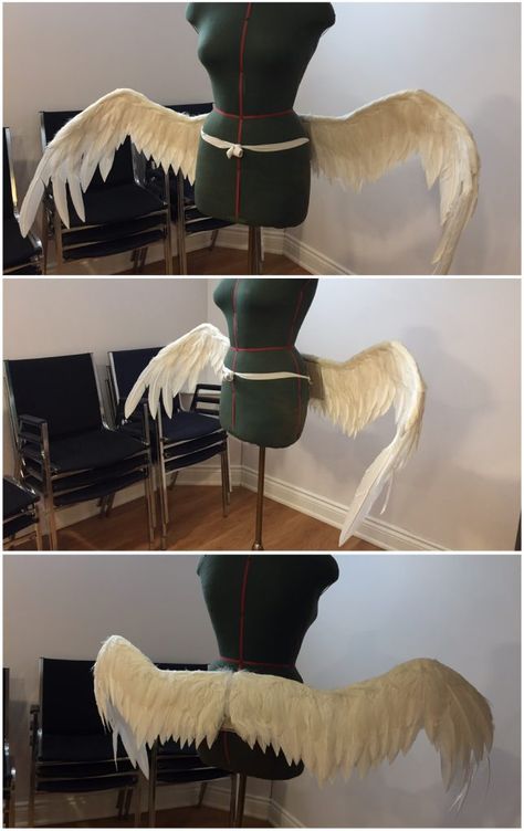 Wing Cosplay Tutorial, Cosplay Wings Tutorial, Seraphim Costume, Wing Ears, Wings Ideas, Angel Wings Cosplay, Wings Tutorial, Angel Cosplay, Head Wings