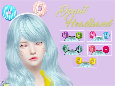 The Sims Resource: Yume - Donut Headband by Zauma • Sims 4 Downloads Donut Headband, Sims 4 Cc Accessories, Sims 4 Anime, Sims 4 Game Mods, Sims 4 Cc Makeup, Sims 4 Cc Skin, 2000s Clothes, Sims Games, Sims 4 Characters