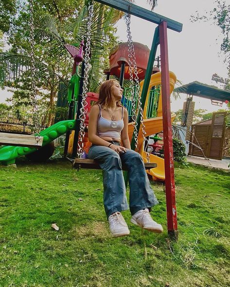 These are some photos from a WHILE ago thought to post them 🥰📸🛝 #park #photography #photoshoot #fun #pretty #easthetic #happy #playground Poses In Park, Park Poses, Playground Photoshoot Ideas, Park Photoshoot Ideas, Park Photoshoot, Playground Photo Shoot, Playground Photography, Adult Playground, Cool Poses