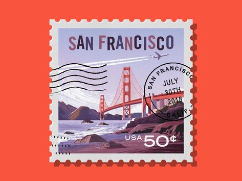 San Francisco Stamp 🌞 🌴 by Jordan Jenkins on Dribbble San Francisco Stamp, Post Stamp Tattoo, Stamp Tattoo, Postage Stamp Design, Adobe Design, Postcard Stamps, Usa States, Horse Drawings, Post Stamp