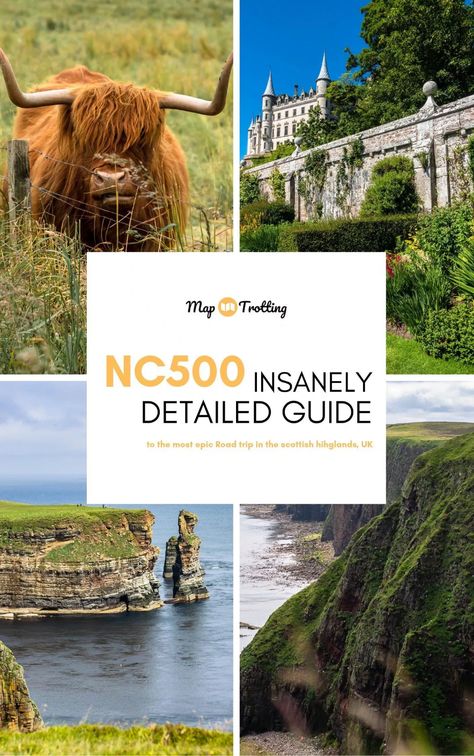 Insanely Detailed North Coast 500 Itinerary + Tips for Campervans Route 500 Scotland, Nc500 Scotland Route, Nc500 Scotland, North Coast 500 Scotland, North Scotland, Scotland Road Trip, North Coast 500, Wild Camping, United Kingdom Travel