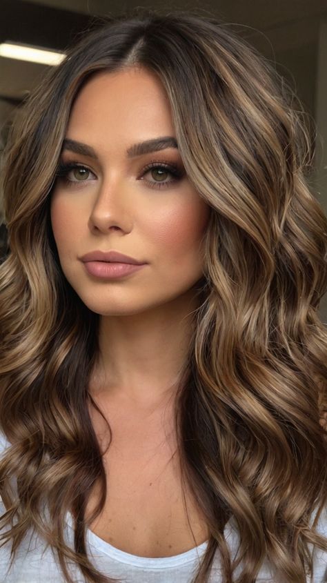 💫💖 Harmonize the Celebrity-Inspired Bronze Highlights On Dark Hair fall bronde balayage | Prist... Dark Hair With Highlights Blonde, Bronze Highlights On Dark Hair, Dark Hair Fall, Dark Brown With Blonde Highlights, Fall Bronde Balayage, Blonde Hair Transformation, Highlights On Dark Hair, Blonde Hair Transformations, Brown With Blonde Highlights