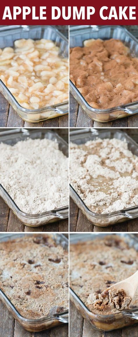 Apple Dump Cake With Pie Filling, Best Fall Desserts, Apple Dump Cake Recipe, Apple Dump Cake, Apple Crisp Easy, Apple Dump Cakes, Cake Mixes, Spice Cake Mix, Dessert Party