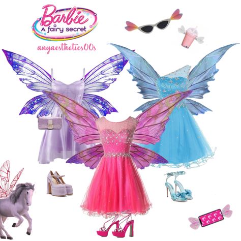 Movie Costumes For Groups, Fairy Aesthetic Outfit, Halloween Ideias, Barbie Halloween Costume, Barbie Fairy, Princess Charm School, Barbie Vibes, Princess Halloween Costume, Bff Halloween Costumes