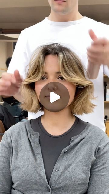 The Hair Bros on Instagram: "Textured Bob on thick hair. 

It is always so cool to see how much a great colour can come to life with the right hair cut. 

Such a nice change on @ashcooke__hair. 
We used a combination of adding shape around the face to remove weight and create texture whilst making sure not to remove too much of the thickness from the ends in order to maintain a beautiful outline. 

What do you think?!

#thehairbros #bob" Adding Texture To Hair, Bob On Thick Hair, How To Change Hair Texture, The Hair Bros, How To Add Texture To Short Bob, Texture Vs Layered Bob, Textured Bob, Thick Hair, Womens Haircuts