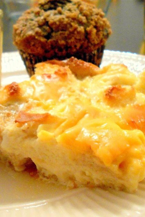 Christmas Morning Egg Casserole | "This is a great basic recipe that can be altered to taste. I made it in muffin pans and cooked for about 35 minutes. That made it easy to serve and portion." #christmas #christmasrecipes #christmasmeal #christmasbreakfast #christmasmorning #breakfastcasserole Brunch Casseroles, Brunch Favorites, Breakfast Ham, Fridge Ideas, Shower Recipes, Christmas Breakfast Casserole, Rich Breakfast, Egg Bake, Holiday Morning