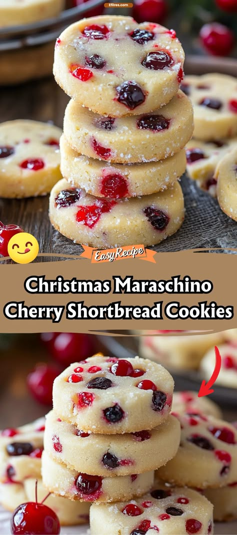 Christmas Maraschino Cherry Shortbread Cookies Cherry Pecan Cookies, Christmas Cookies Chocolate Chip, Cherry Winks Cookie Recipe, Maraschino Cherry Recipes, Shortbread Cookie Recipe Christmas, Christmas Fruit Platter, Maraschino Cherry Shortbread Cookies, Maraschino Cherry Cookies, Banana Split Breakfast