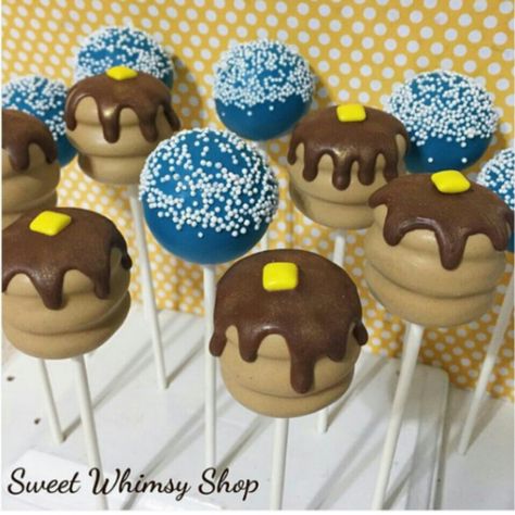 Brunch Cake Pops, Pancake Cake Pops, Covered Chocolate, Superstar Outfit, Adorable Food, Cake Pop Designs, Pancake Cake, Brunch Cake, Cake Pop Decorating